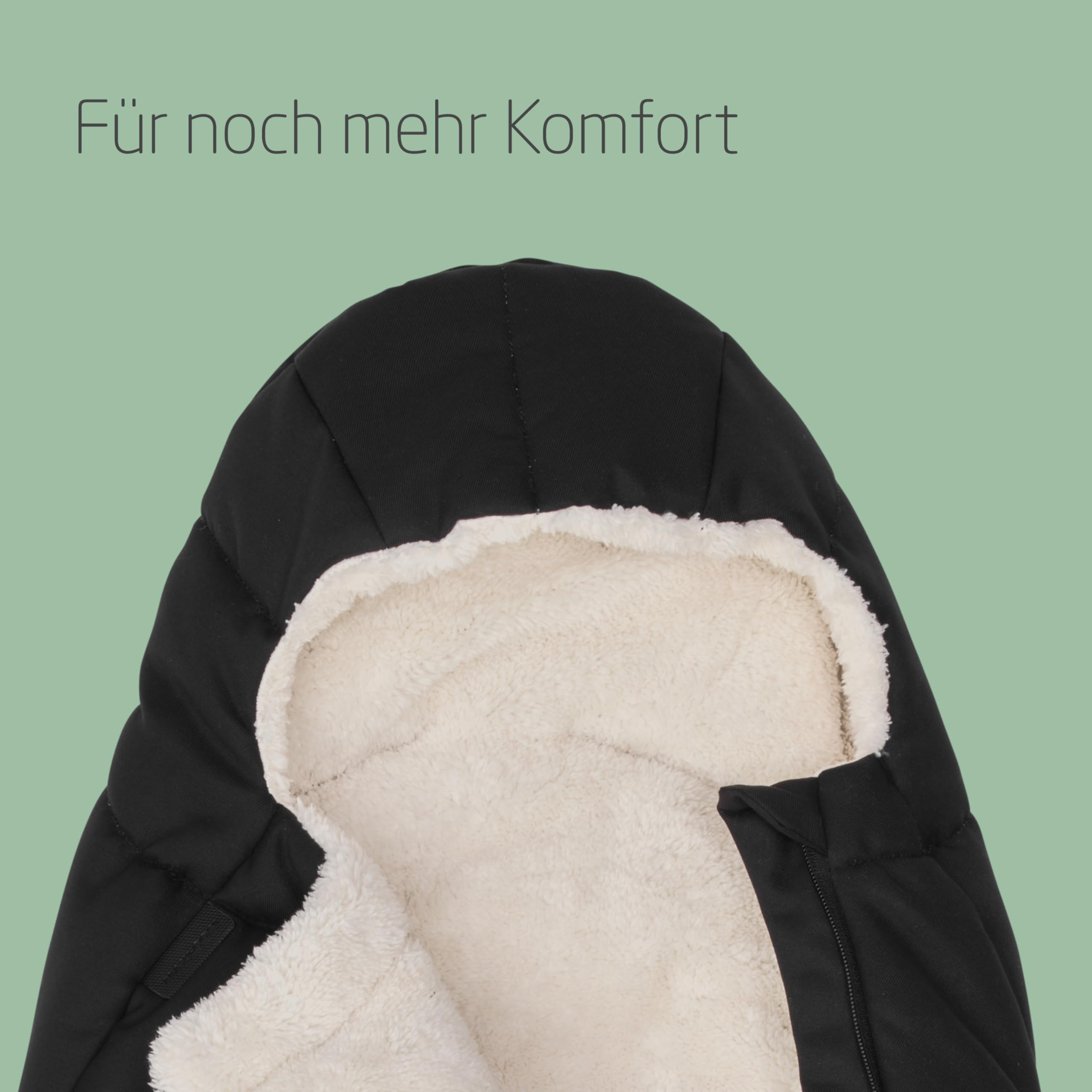 Maxi-Cosi Fußsack für Babyschalen, 45-75cm, waschmaschinenfest, Twillic Black