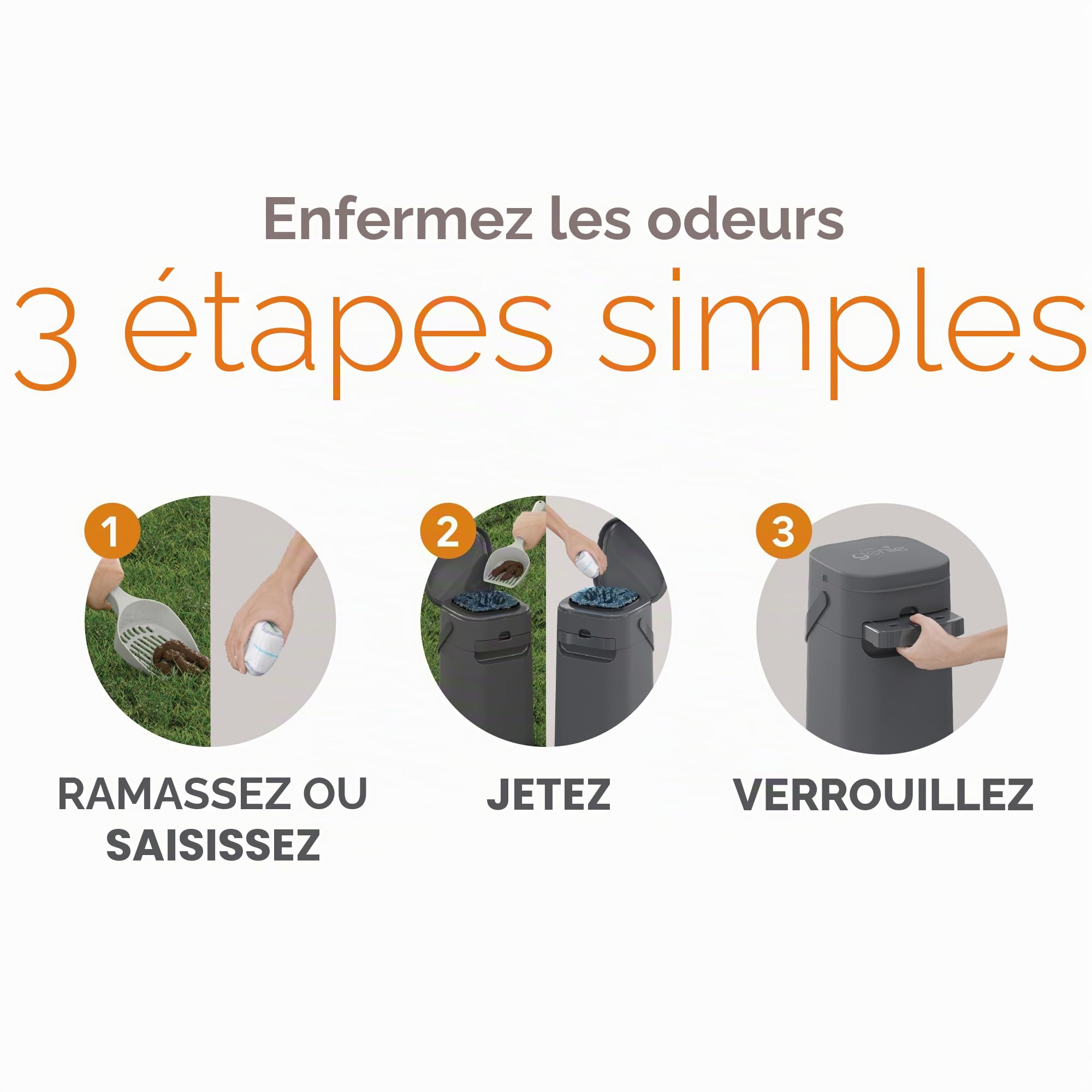 Litter Genie Pet Genie - Poubelle pour déjections Canines avec Technologie Anti-odeurs - Inclus 1 Recharge Qui Dure jusqu'à 2 Mois