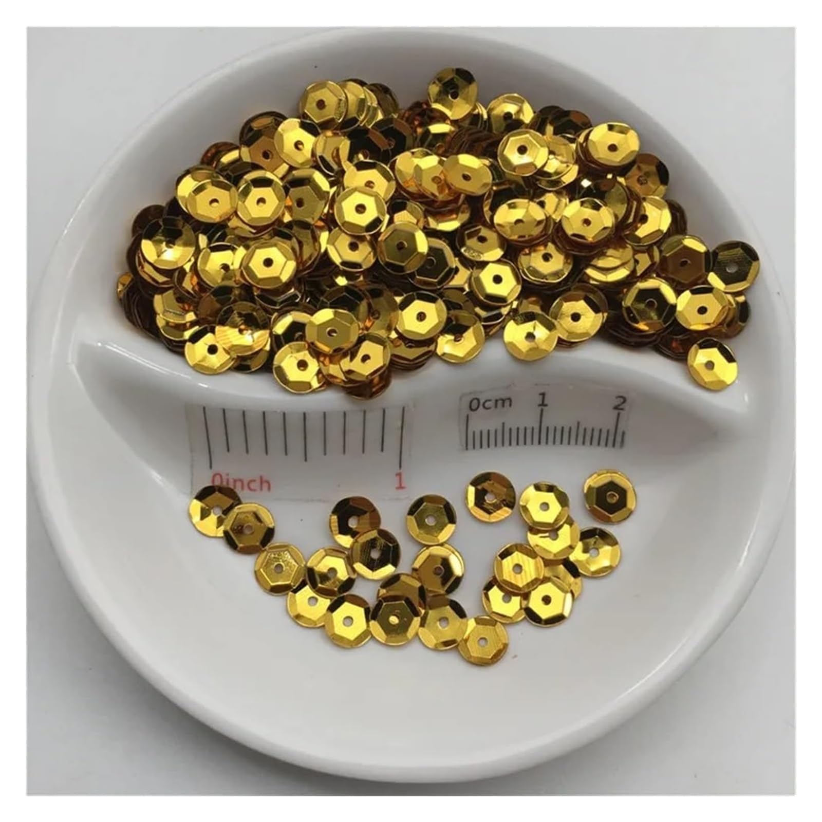 Cekiny, Kubek okrągły do ​​szycia ręcznego wielokolorowy 3-10mm(Light Green,3mm D Cup 10g 2500)