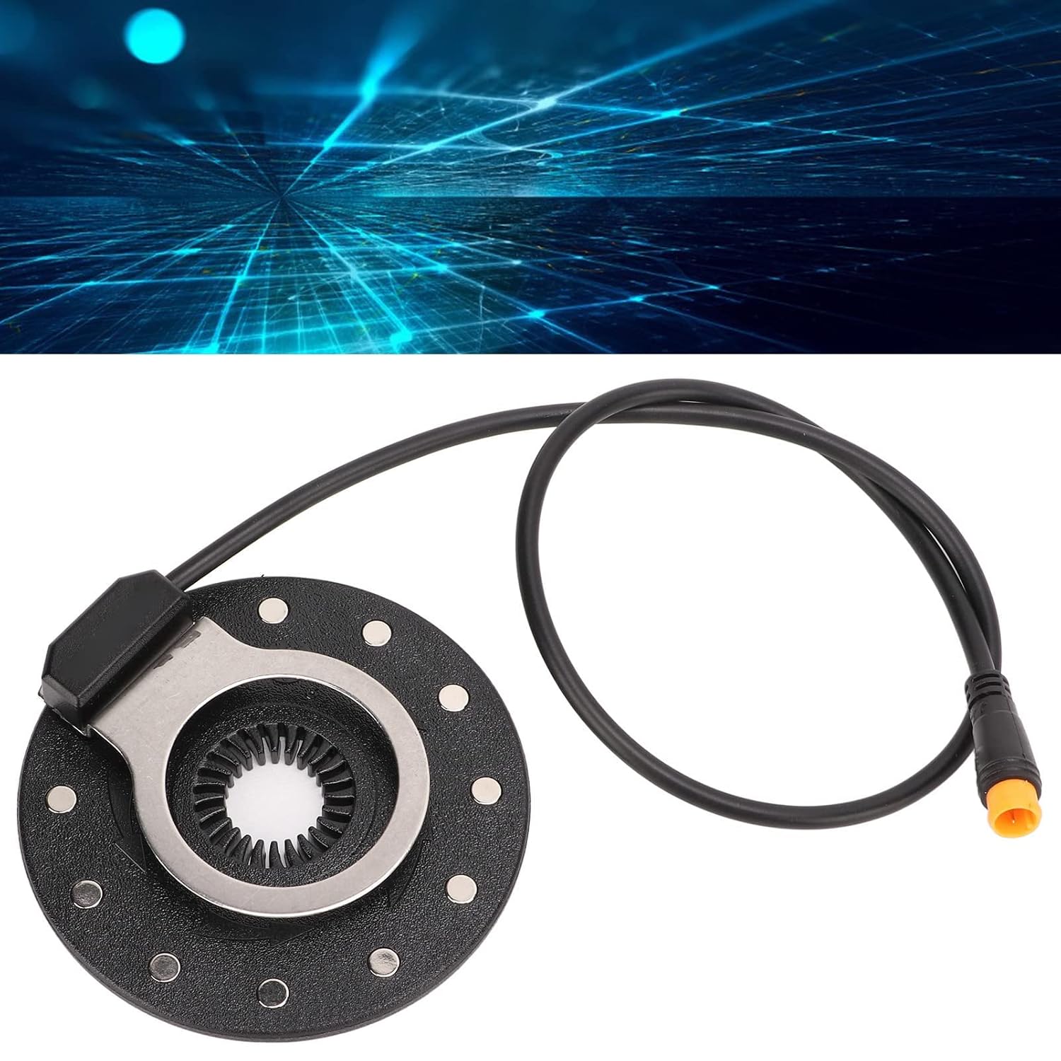 Electric Bicycle Assist Sensor, 12 Magnets Right Dual Hall Sensor Electric Bike Pedal DC4.5-6V High Sensitivity PAS System for Mountain Accessories (Small Hole)