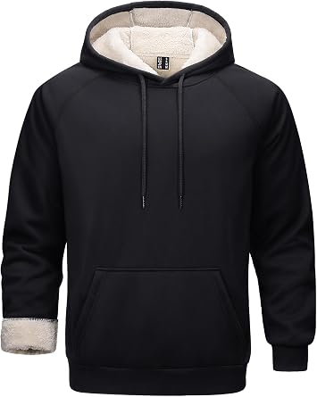 Cavva Men's Hoodies Fleece Sweatshirts Warm Winter Pullover Hooded Sweater