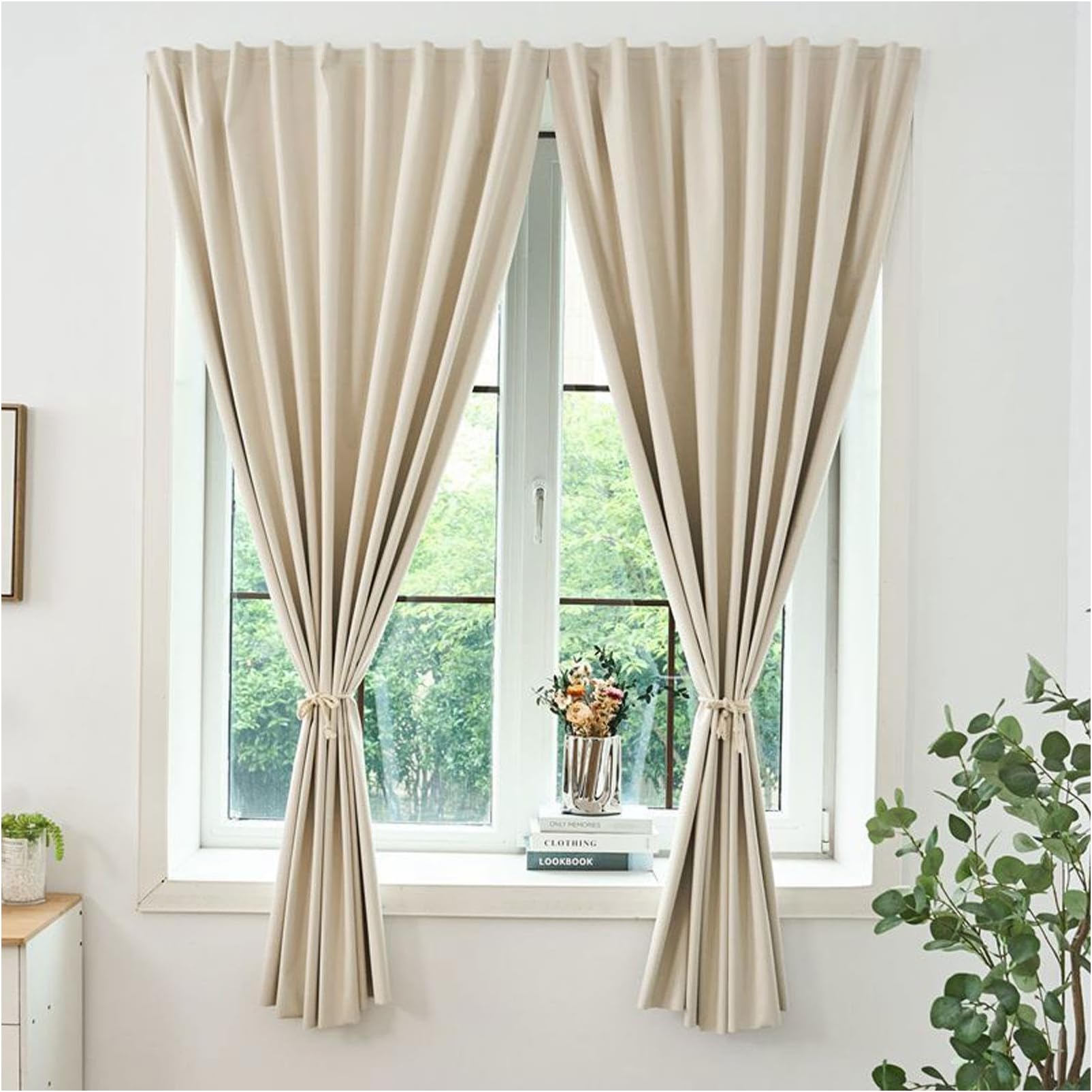 北欧カーテン＞遮光2級・アイボリー•横幅137cm×丈250cm •2枚組 【公式