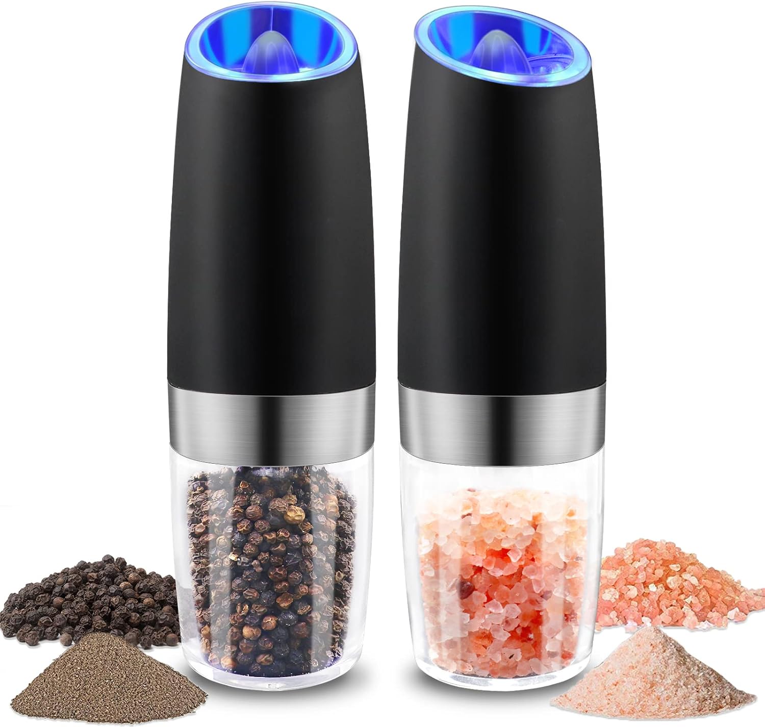 BESTORE Electric Salt and Pepper Grinder Set, Gravity Electric Pepper