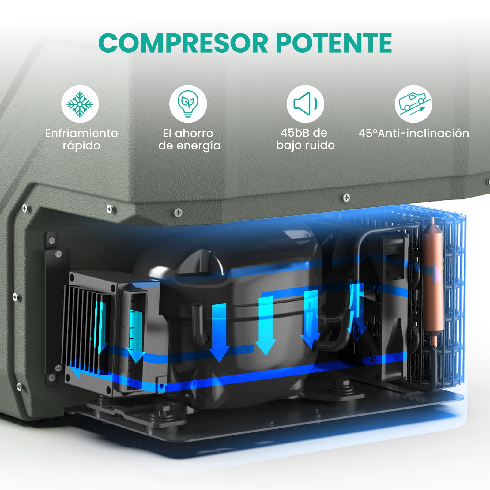 Alpicool Frigorifero Portatile Elettrico 35L, Frigoriferi per Auto 12/24V DC 100~240 Volt AC Frigo Portatile, -20℃-20 ℃,Mini Frigorifero da Campeggio per Camion Barca Viaggio Picnic