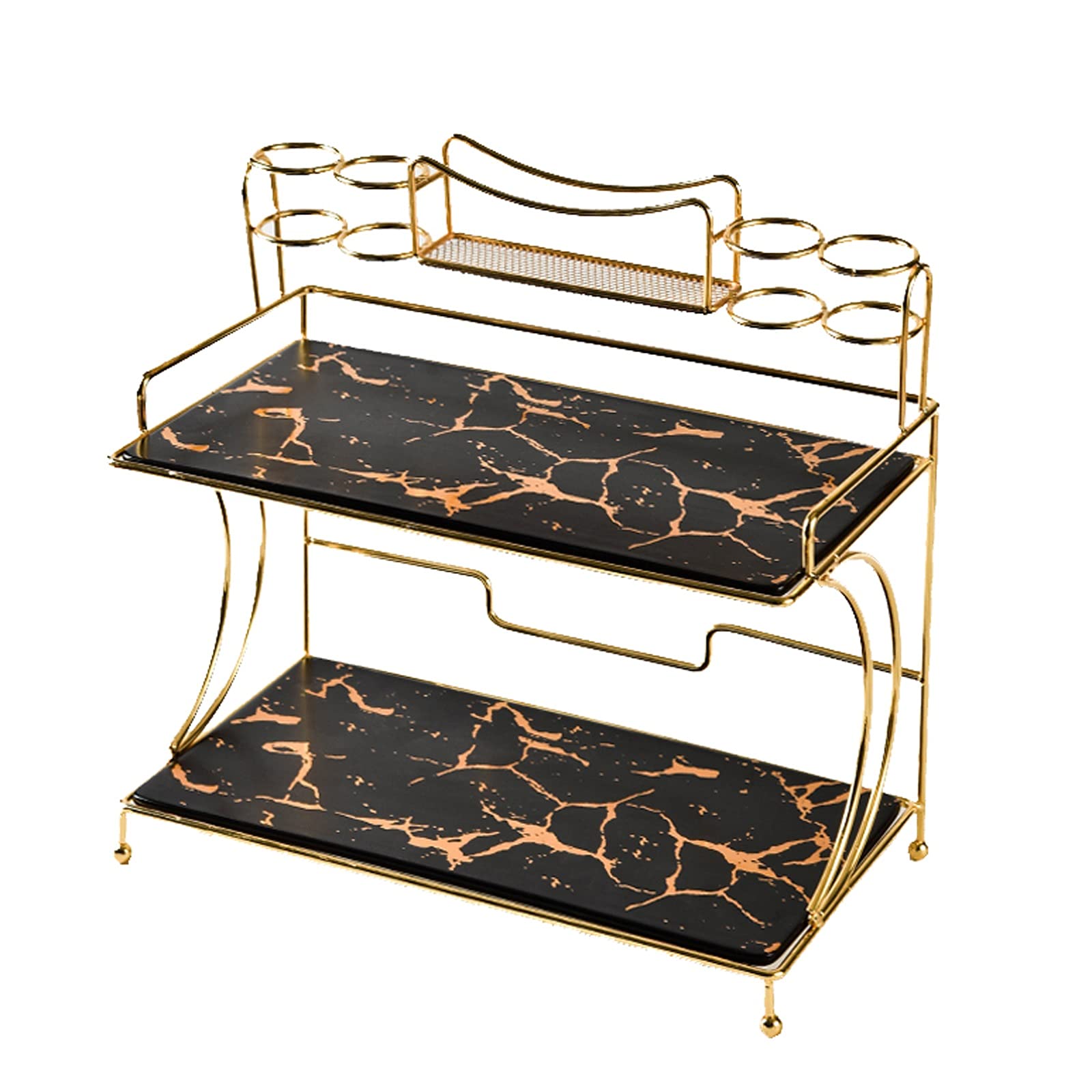 TOMYEUS Shower Caddy Bathroom Shelf Bathroom Shelf Double-Layer Cosmetics Desktop Dresser Jewelry Storage Box Can Land Desktop Shower