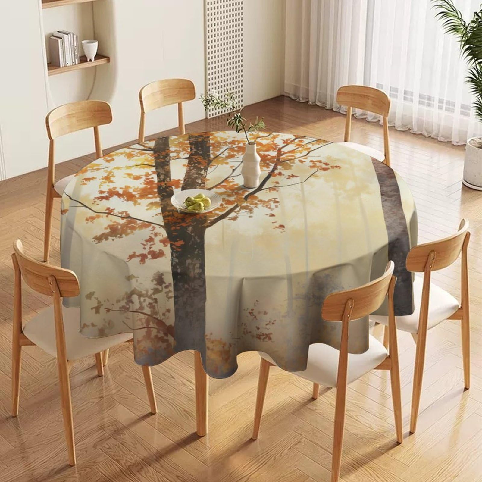 ORDOBO 3D Printed Tablecloth - Night Sky Fashion Table Protect Cover Waterproof Wipeable For Kitchen Dinner Garden Dining Home Decoration 152X152Cm