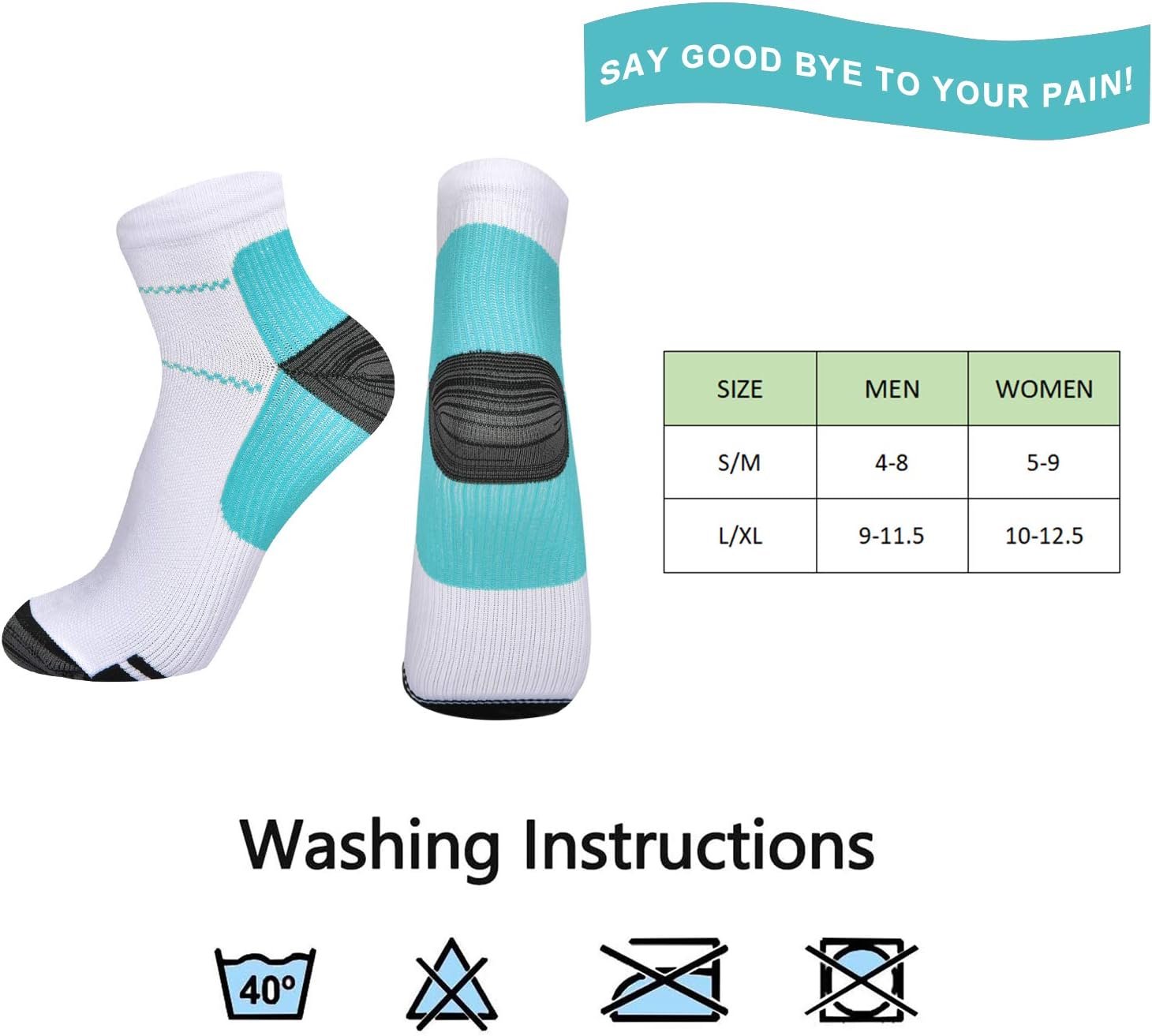 7 Pairs Ankle Compression Socks for Men Women Athletic Compression Socks Running