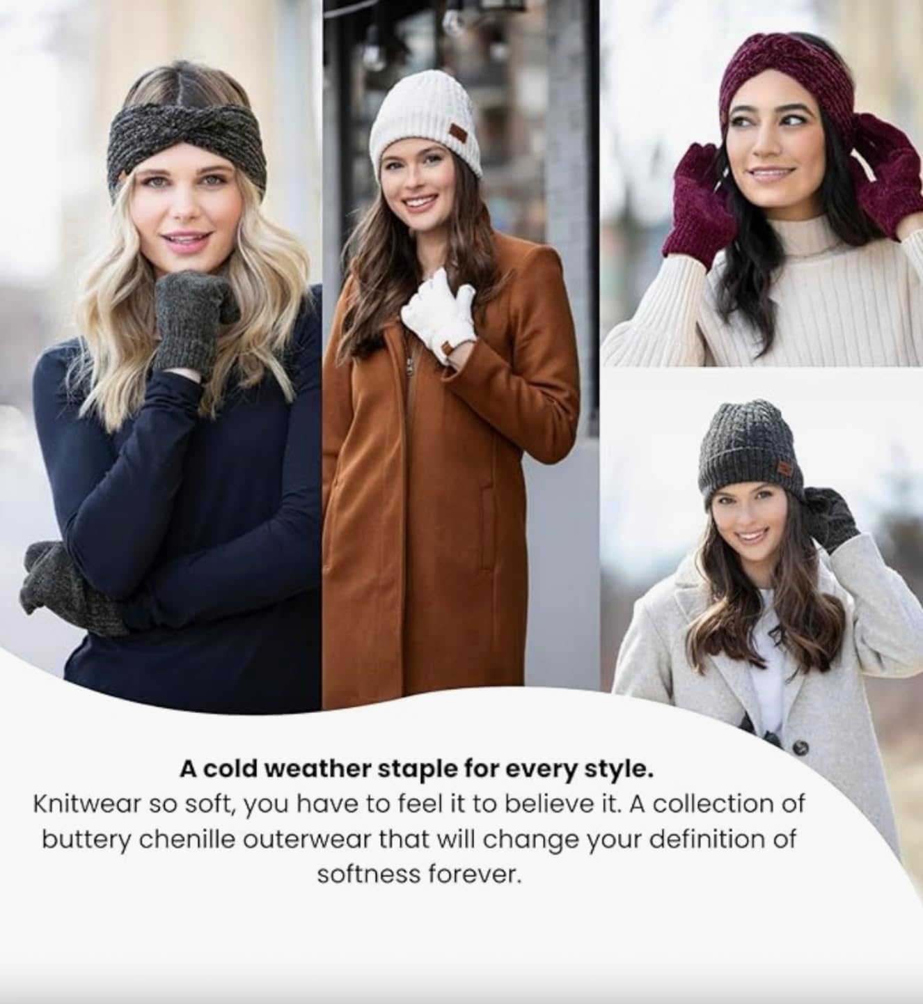 Britt's Knits Soft Chenille Women's Winter Warm Knit Gloves - Image 5