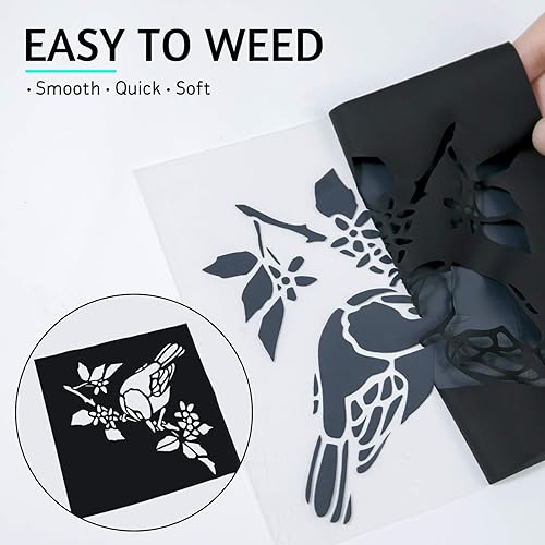 Miniatura 4 de HTVRONT Vinilo holográfico HTV de transferencia de calor, paquete de 6 unidades de vinilo holográfico para planchar, arco iris, plateado, metálico,