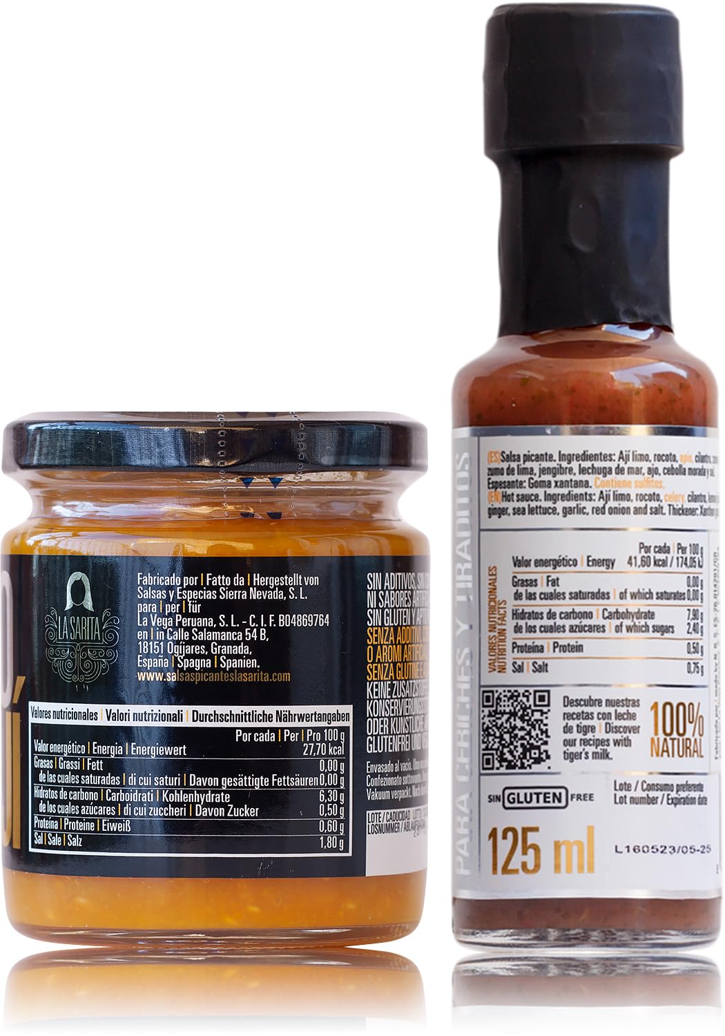 Pack Ceviche Ají amarillo y leche de tigre para preparar ceviches y tiraditos 100% naturales sin gluten
