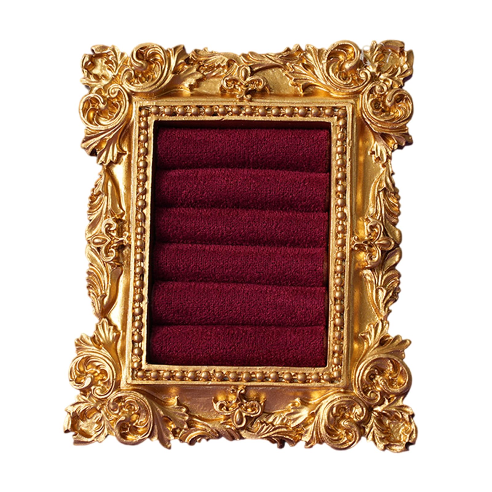 our fave Antique Type Rings Holder with Soft Flannel Base Compact for Jewelry Display and Gift Giving Resin Jewelry Display
