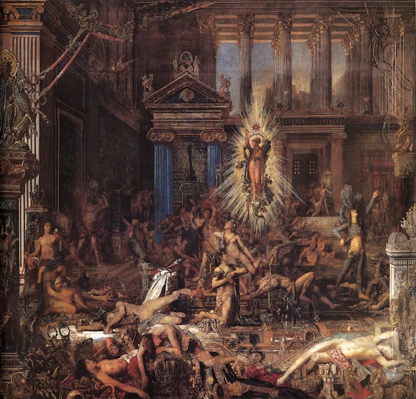 Affiches et gravures les prétendants de Gustave Moreau peinture sur toile salon 60x90