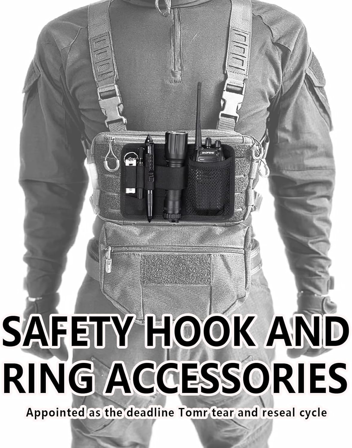 Tactical Backpack Organizer Insert, Panel and Bag Organizer Insert, Tactical Admin Pouch with Hook Fasteners for Travel Backpack and Messenger Bags - Image 6