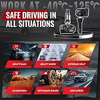 Vista 7 de 40700-JA01B - Sensor de sistema de monitoreo de presión de neumáticos compatible con Nissan Altima Frontier Versa Infiniti Q45 QX4 QX56, sensor TPMS