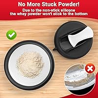 Vista 8 de Collapsible Protein Shaker & Water Bottle Food-Grade, Leakproof Lid 600mL/20oz Shaker Cup - Reusable Silicone Shaker Cups for Protein Shakes with