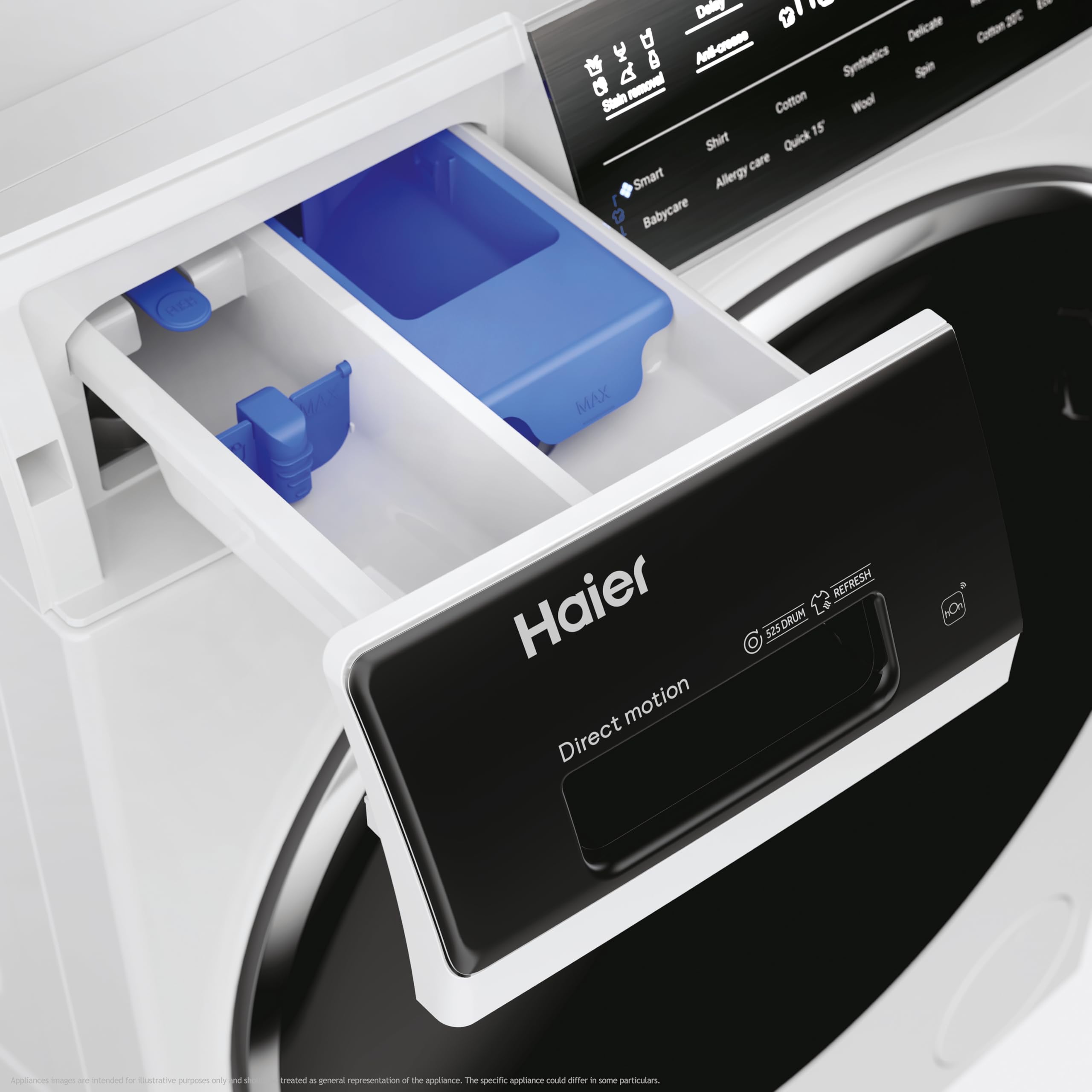 Haier I-Pro Serie 7 Plus, Lavatrice a carica frontale 8 KG, Libera Installazione, Classe A-25%, 1400 giri, Opzione Vapore, 14 programmi, App hOn, Smart Dosing, AxLxP 85x60x53 cm, Bianca - HW80-B14979T