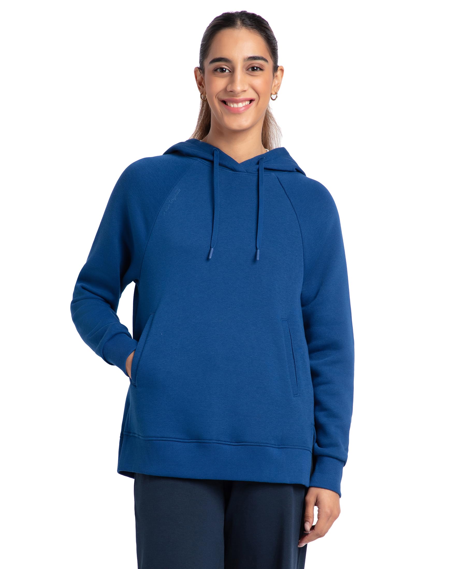 U107 Women's Super Combed Cotton Rich Fleece Fabric Drop Shoulder Styled Hoodie Sweatshirt-image-21
