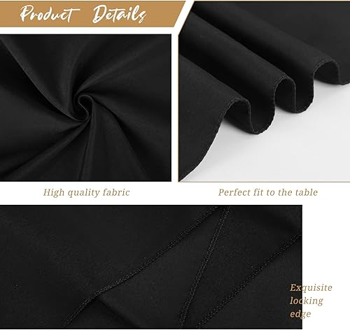Miniatura 4 de REWOMC Paquete de 8 manteles redondos de poliéster de 90 pulgadas, resistentes a las arrugas, resistentes a las manchas, lavables a máquina,
