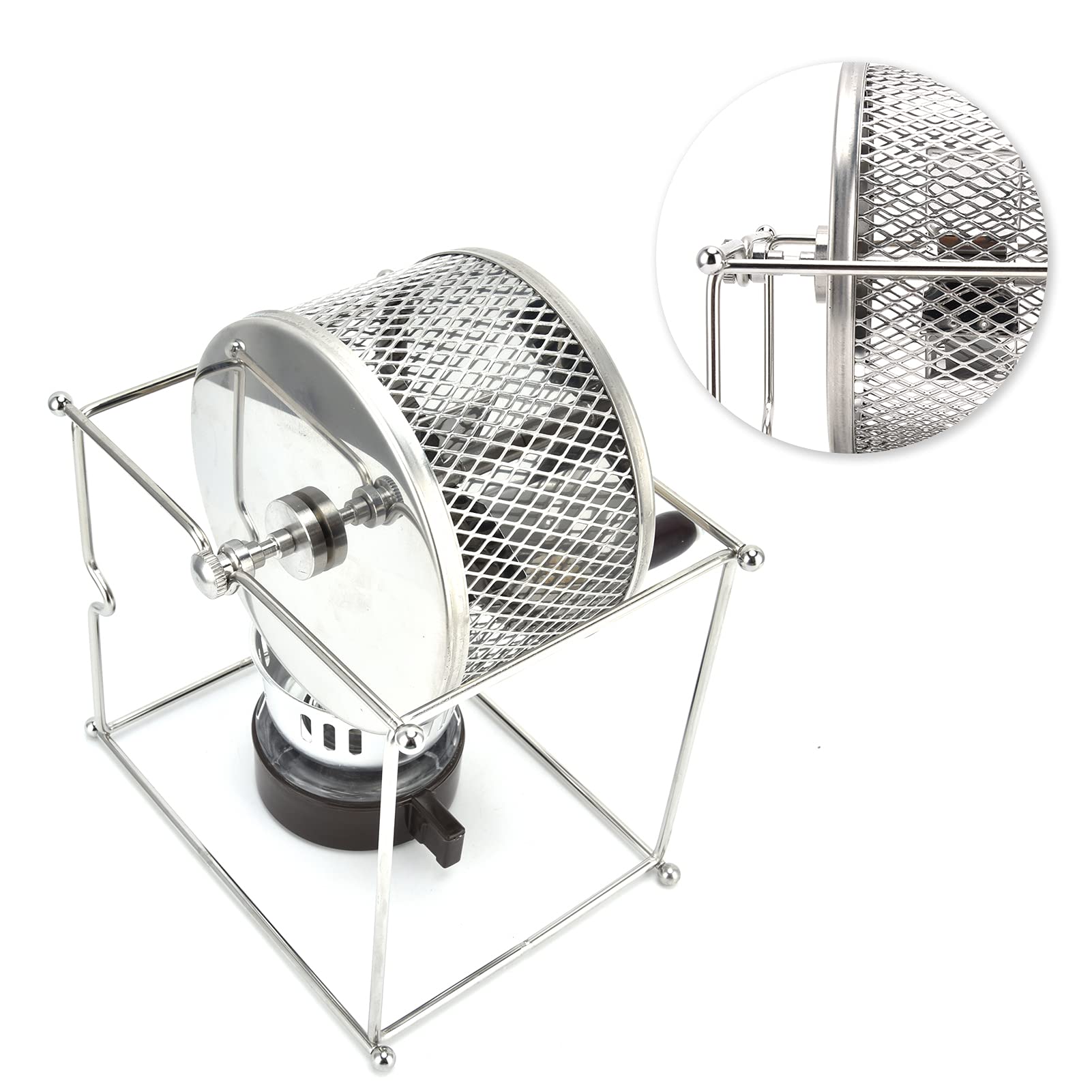 Torréfacteur Torréfacteur 21 × 16 × 15 Machine à Torréfier les Grains de café à Manivelle Petit Torréfacteur Domestique en Acier Inoxydable à Température Contrôlée