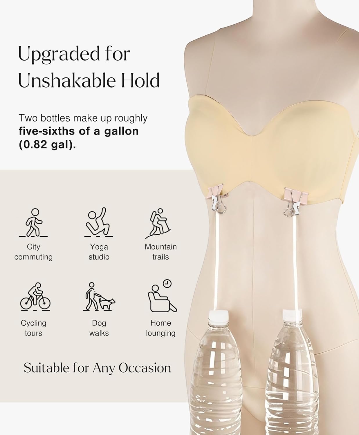 Popilush Strapless Bras for Women Push Up Bralettes Minimizer Unlined Underwire Bandeau T-Shirt Bras - 2 Pack Bright Ube + Black, 36C