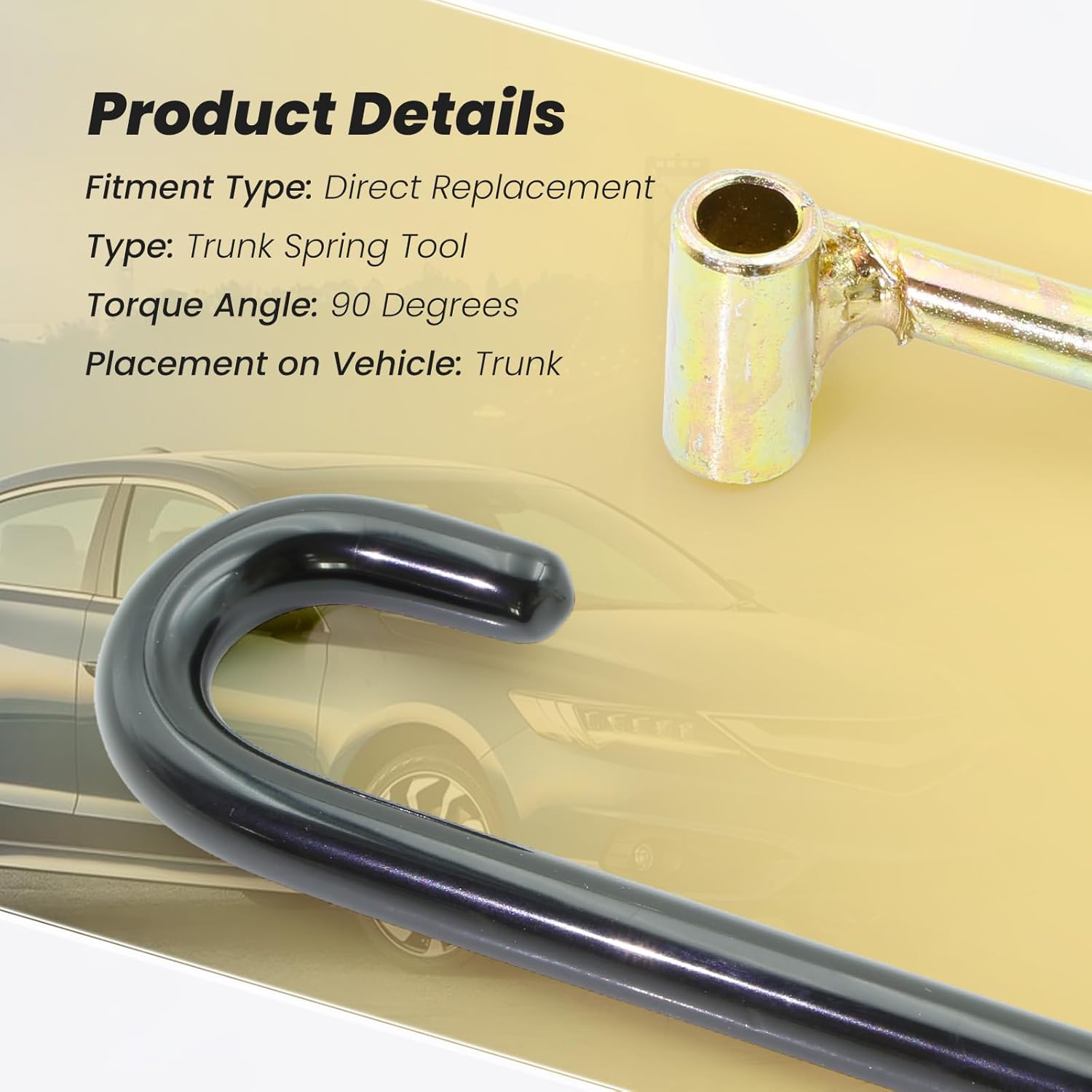 90° Trunk Lid Torsion Bar Spring Tool Fit for Honda Acura TL 2007-2008 ILX 2014-2015 Civic Si Sedan 4-Door 2013-2015, Trunk Lid Opener Torque Rod Remover Tool Replace 07AAZ-S0KA100 07AAZS0KA100