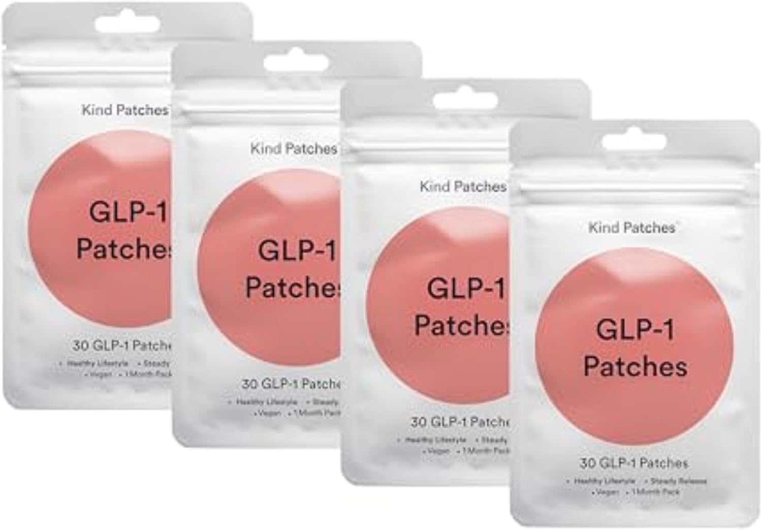 GLP-1 Patches by Kind Patches for Women and Men – 4 Pack, 120 Count