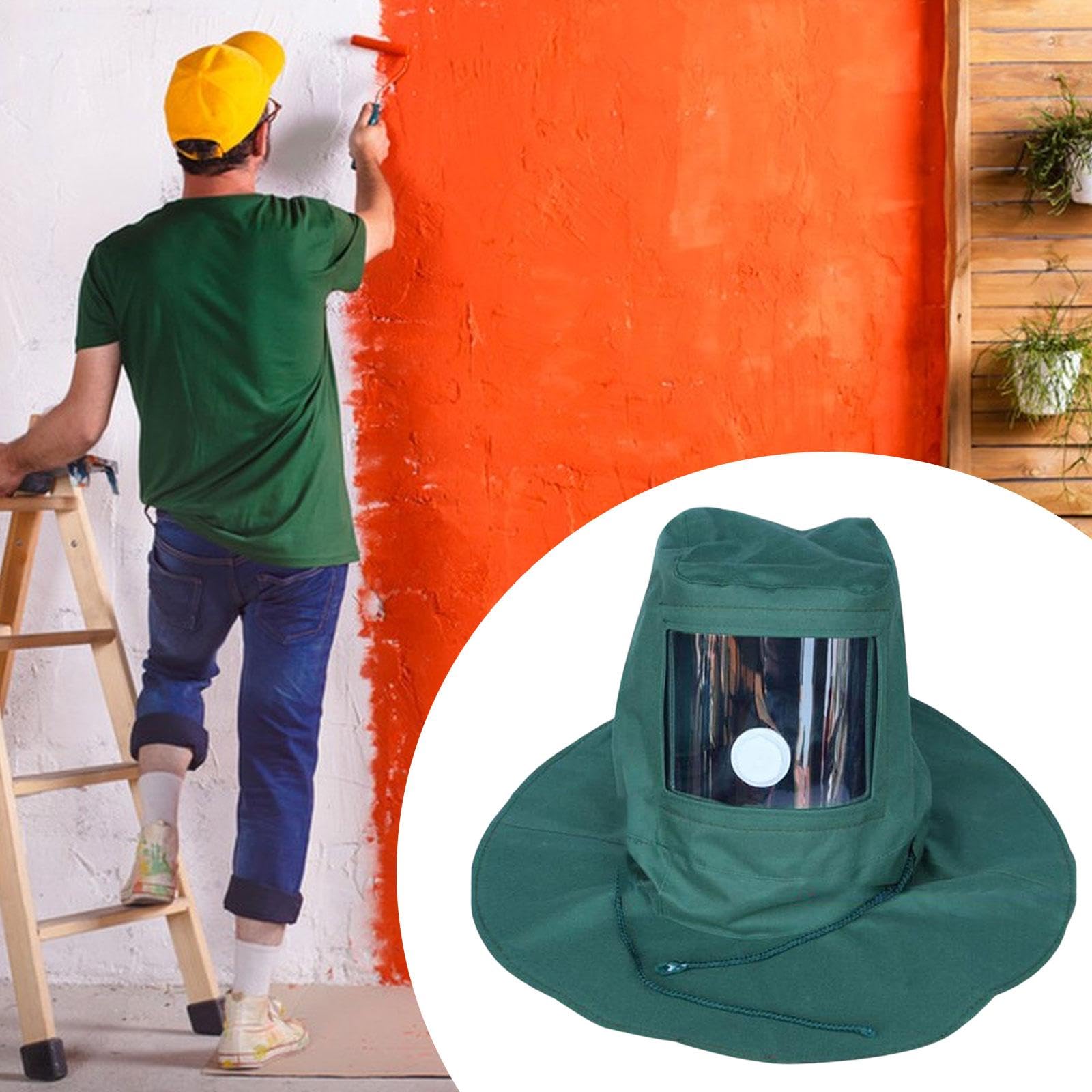 Gralara Sand Blasting Face Shielding Anti Dust Hood Lightweight Shawl Cap Sand Blasting Hood Cap for Spraying Sanding Cement Plant