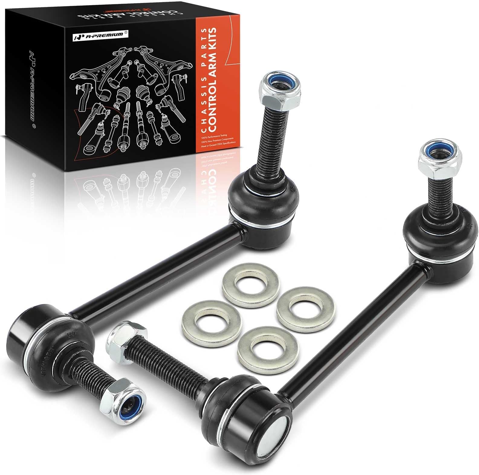 A-Premium 2Pcs Front Sway Bar Links Stabilizer Bar End Links, Compatible with Toyota Tacoma 2005-2019, Replace # K80946 K80948