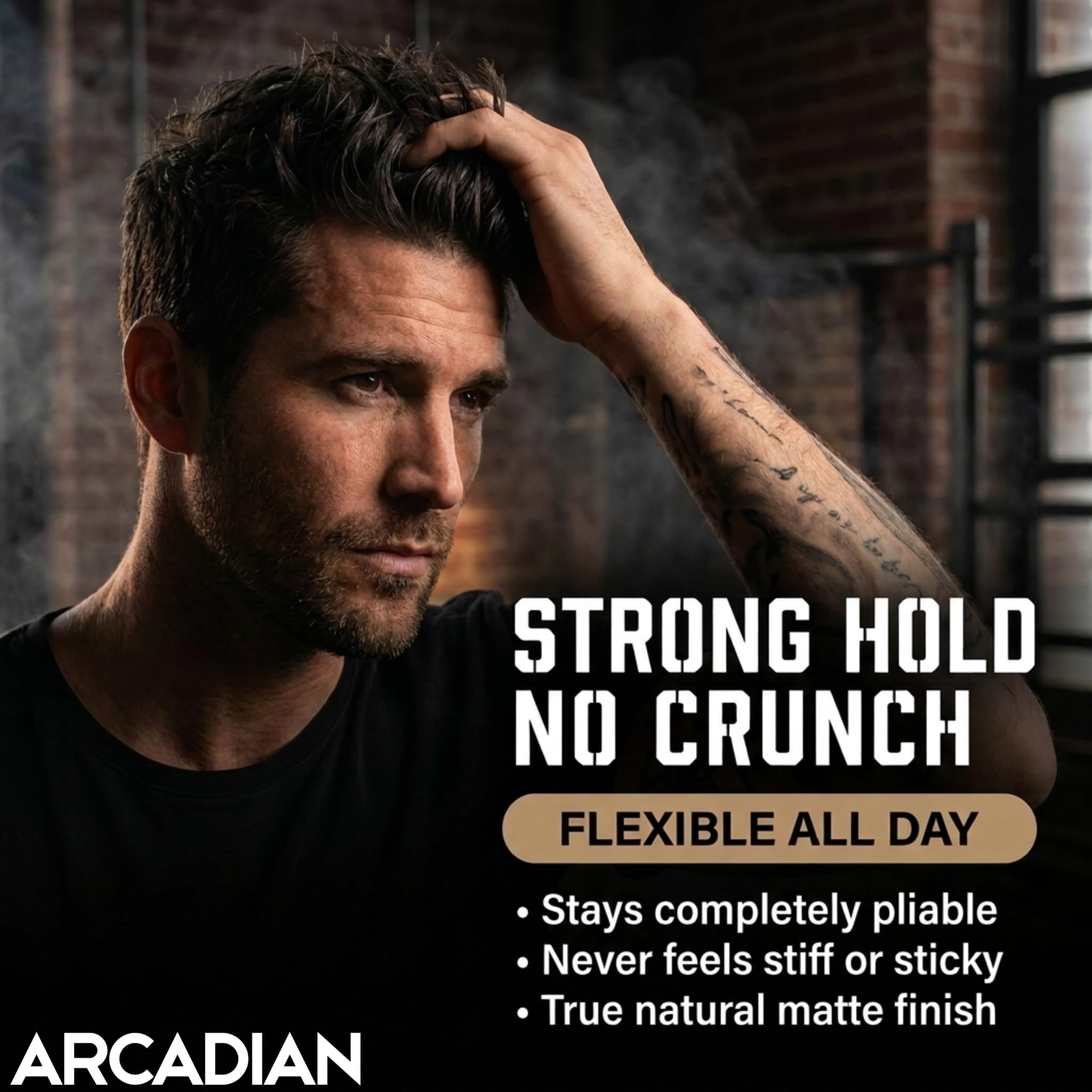 Arcadian Grooming Wanilia Cedar Matte Paste Mens Hair Styling Cream Heavy Hold Vegan Okrucieństwo Free, 4oz