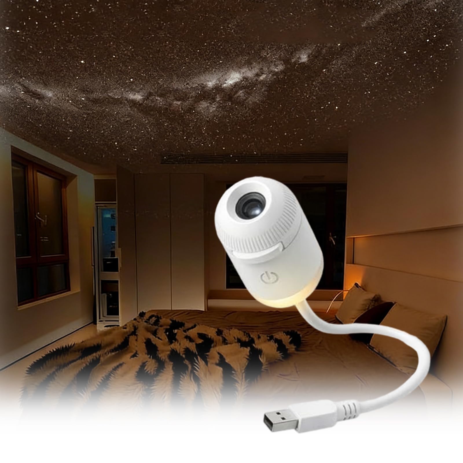 HURJZPO 2-in-1 Galaxy Projector Night Light - Image 1