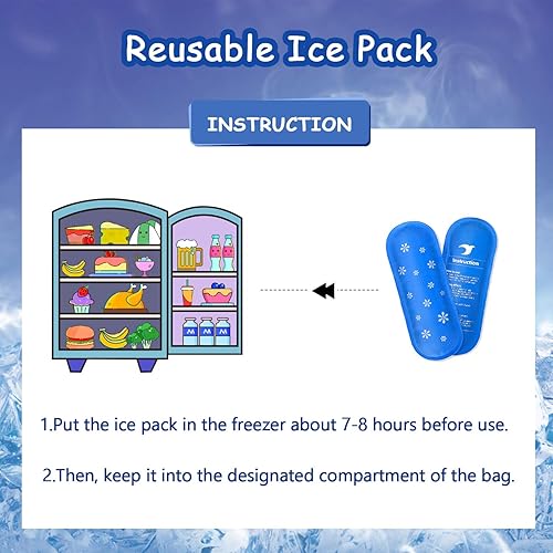 Miniatura 8 de Luxja Estuche de viaje de insulina con bolsas de hielo reutilizables para enfriador de insulina (paquete de 4), color gris