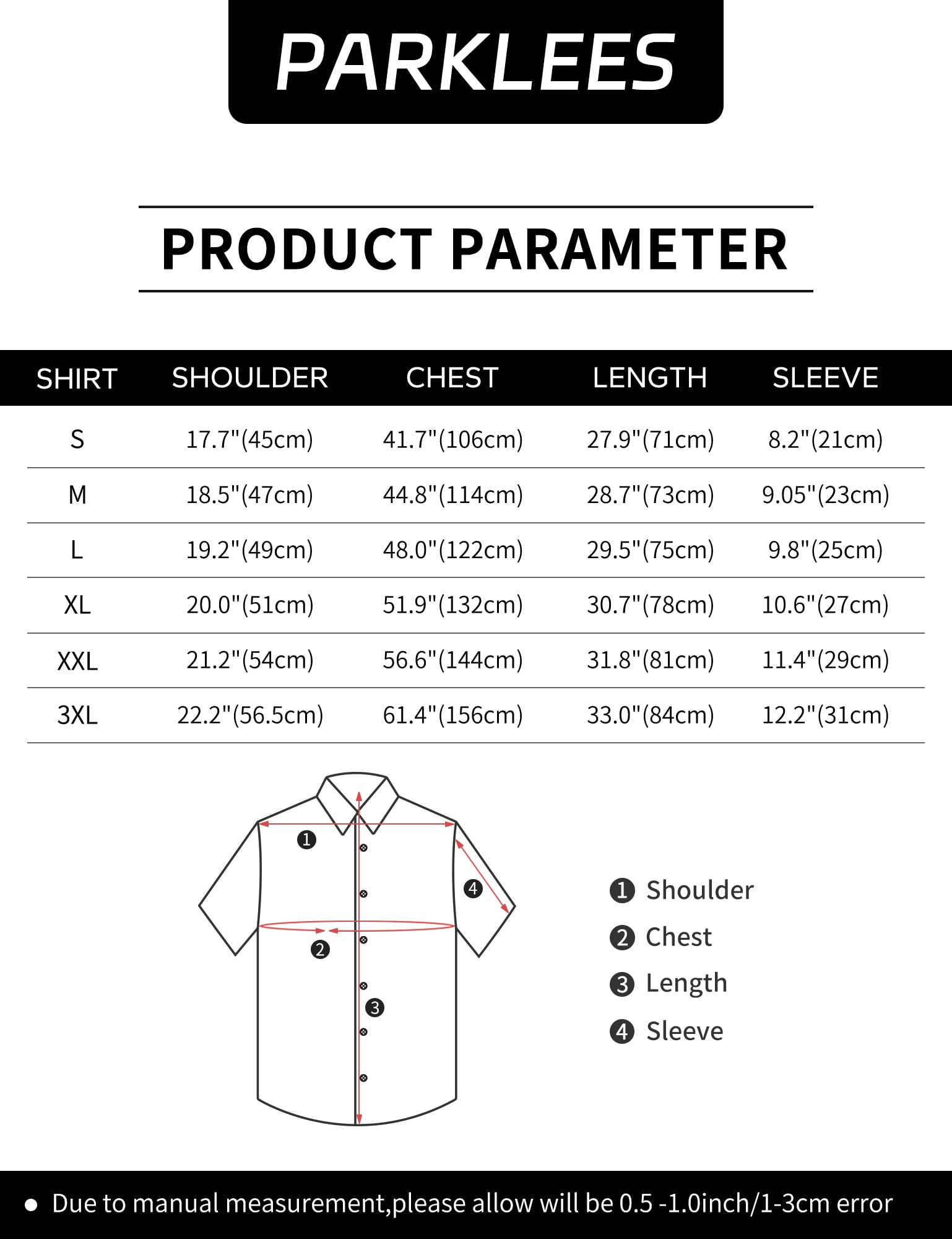 PARKLEES Camicia da uomo casual a quadri con bottoni in cotone a maniche corte a quadretti, vestibilità regolare con tasca