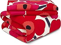 Vista 23 de Marimekko - Juego de funda de edredón tamaño King, ropa de cama de algodón orgánico con fundas a juego, decoración del hogar de lujo, certificado