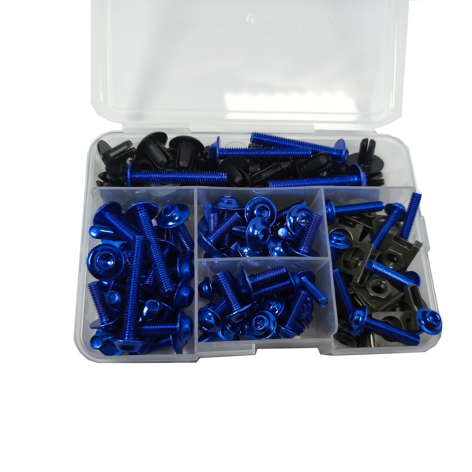 210pcs Motorcycle Fairing Bolts Kit for Sportbike Blue