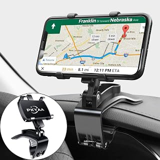 Car Dashboard Phone Holder, Rotating Dashboard Clip Cell Phone Holder, 360-Degree Rotation Mobile Clip Stand for 4 to 7 inches Smartphones