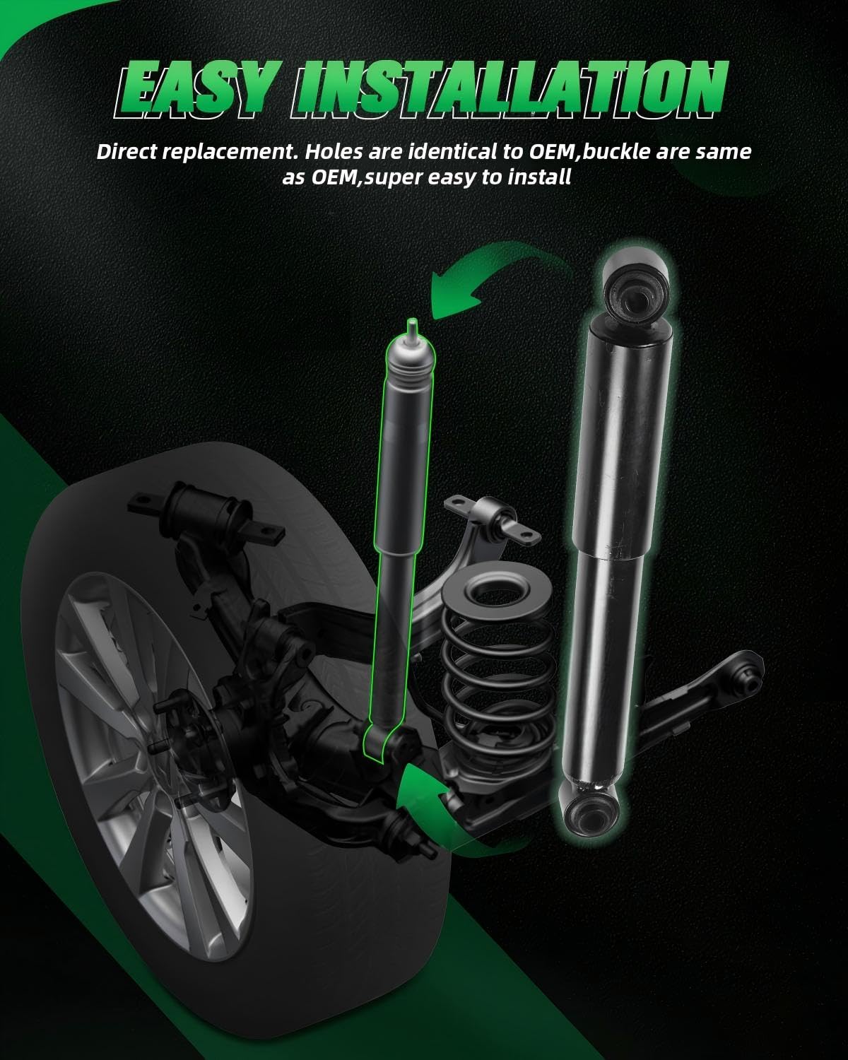 Rear Pair Shocks & Struts Absorber For 1996 2010 2011 2012 2013 Rear Pair Shocks & Struts Absorber For 1996 2010 2011 2012 2013