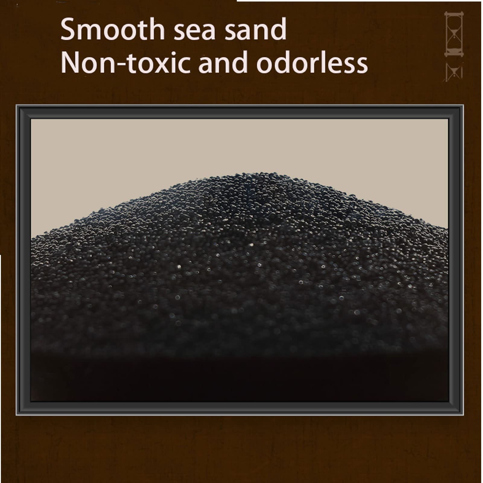 Sanduhr, Sanduhr, Bunte Sanduhr, große Sanduhr, Sanduhr for Kinder, 30 Minuten, Retro-Sanduhr, Esszimmer, Wohnzimmer, Schrank, Büro, Sanduhr (Color : Silt Sand, Size : 60 Minutes (9.5 * 24CM))