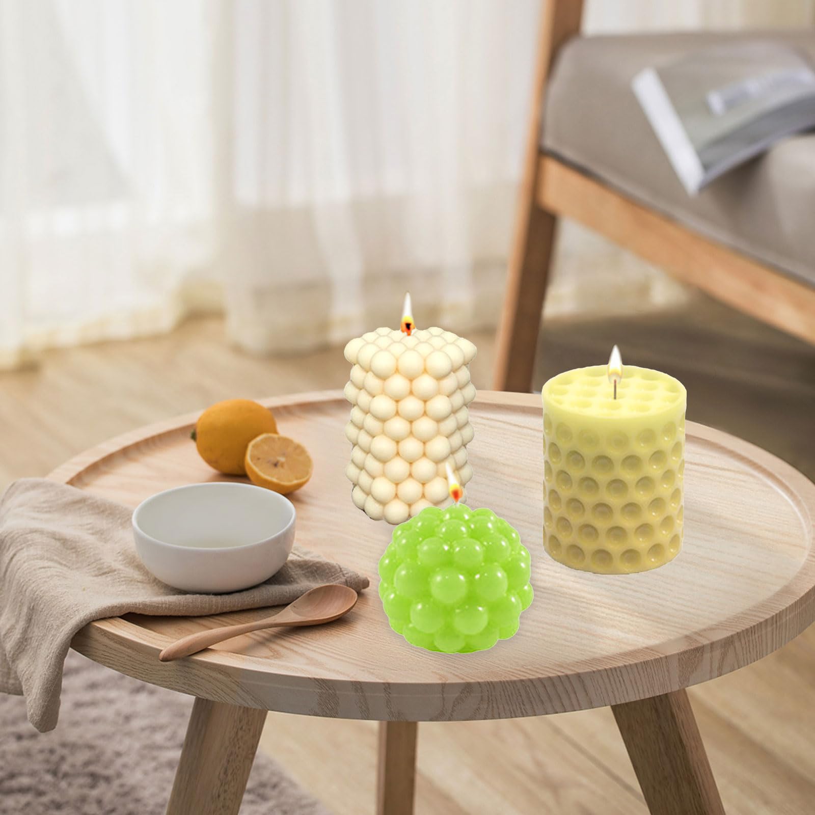 Stampo in silicone 3D per candele, a spirale, per versare la candela, come ornamenti fai da