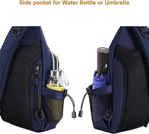 Miniatura 8 de MOSISO Mochila de lona y mochila de doble capa para senderismo, bolsa de hombro para hombresmujeres, gris espacial y azul marino