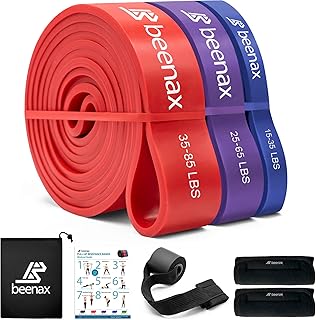Beenax Resistance Bands Pull Up Assist Bands Set - Thick, He