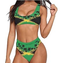 INSTANTARTS Two Piece Bikini Set Swimsuit Sport Low Crop Top Leopard Swimwear