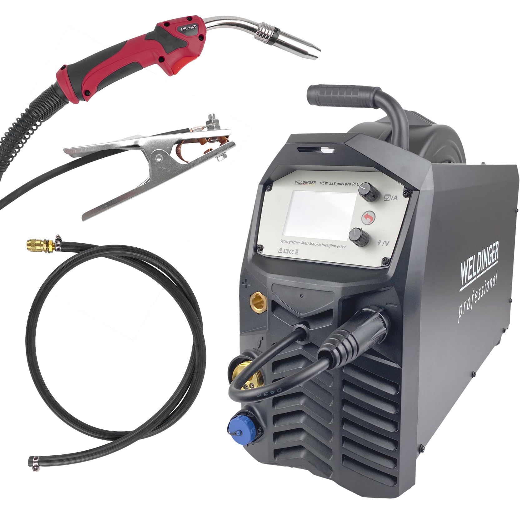 WELDINGER MEW 238 puls pro PFC synergischer MIG/MAG-Schweißinverter