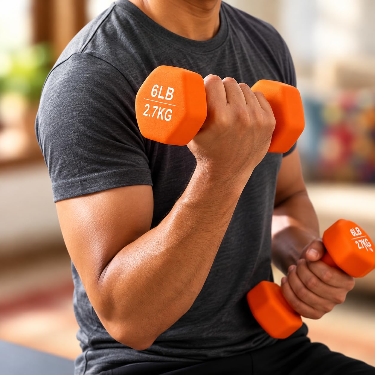 Kakss Cast Iron Vinyl Dumbbells - 1.5KG Pair -29 Kakss Cast Iron Vinyl Dumbbells - 1.5KG Pair -29