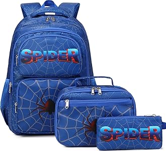 JIANYA School Backpack for Boys and Girls Elementary Children's School Bag Kids Backpack with Lunch Box