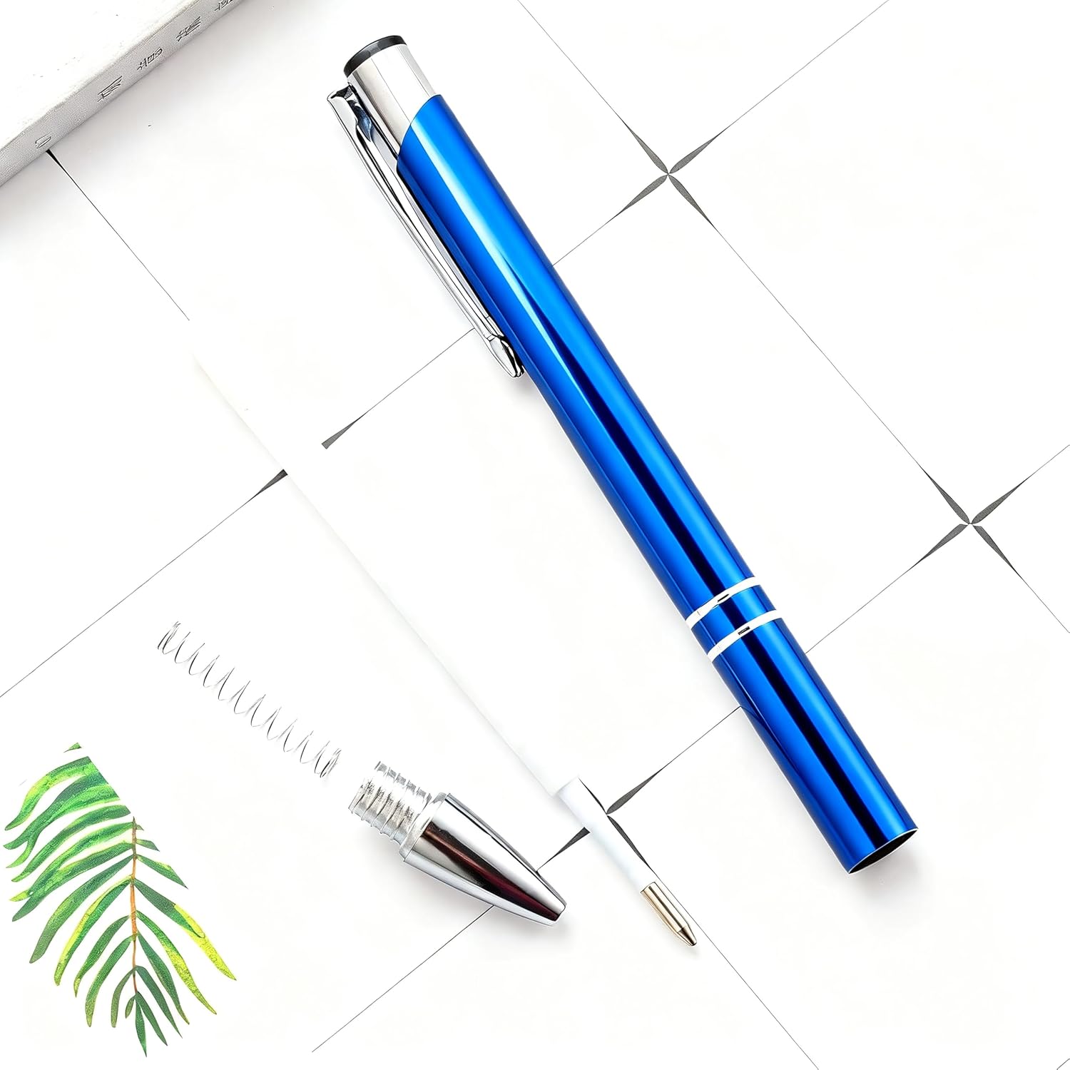 HISHER 50 Pack Metal Clicker Pen-Black Ink-Personalized Pens-Click action-Custom-Free Engraving-Your Logo/Message - FREE PERSONALIZATION