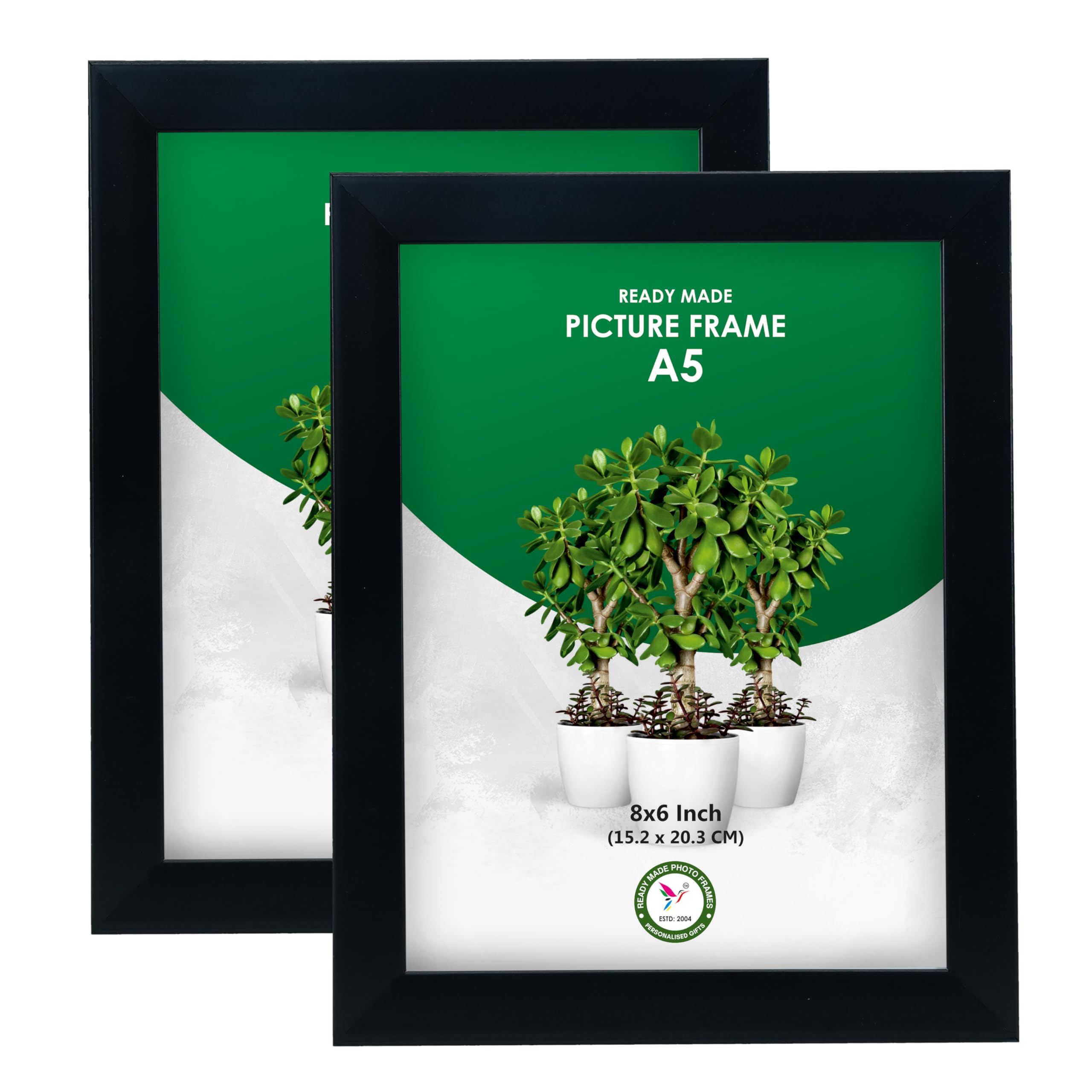 AVITTAM A5 (8x6) Size Photo Frame Set of 2 | Wall Photo Frame for Home and Office Decoration | A5 Picture Frame | Pine Wood Back Panel | Black-image-47