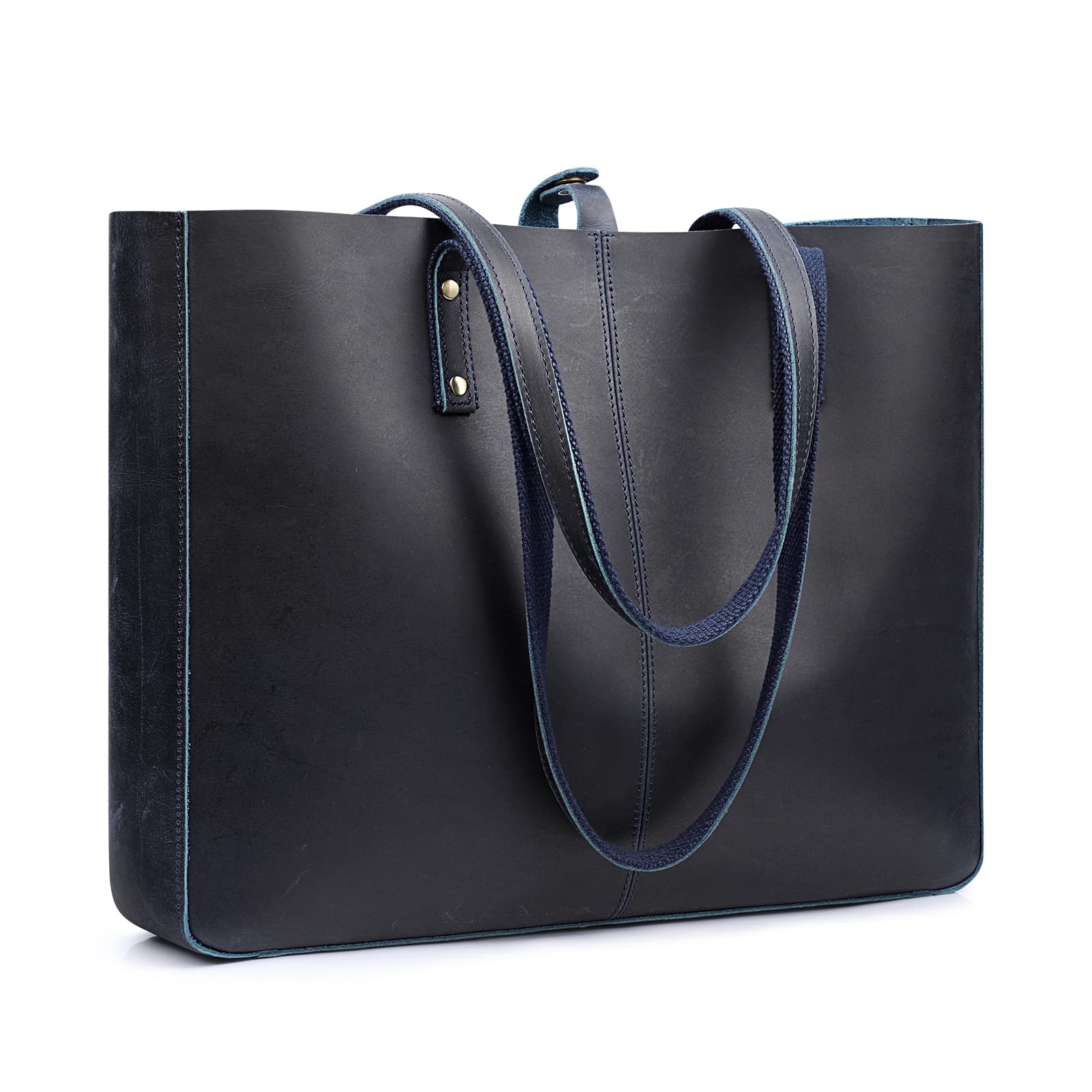 S-ZONE Genuine Leather Shoulder Tote Bag for Women Large Handbag Work Purse | Genuine Leather, Shoulder, Large, Work