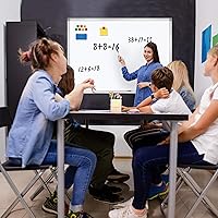 Vista 5 de Dry Erase Board for Wall Aluminum Presentation Magnetic Whiteboard with Long Pen Tray, Wall-Mounted White Board for School, Office and Home (40"x30")