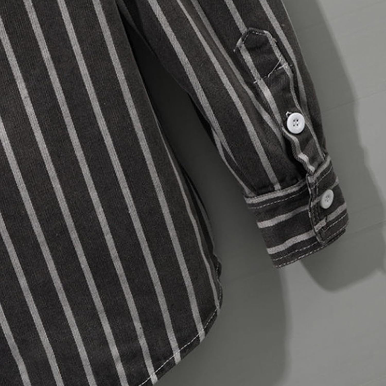 メンズデニムジャケット 長袖 ストライプシャツコート カジュアル ウォッシュドジーンズ アウターウェア 普段着やアウトドア活動に最適