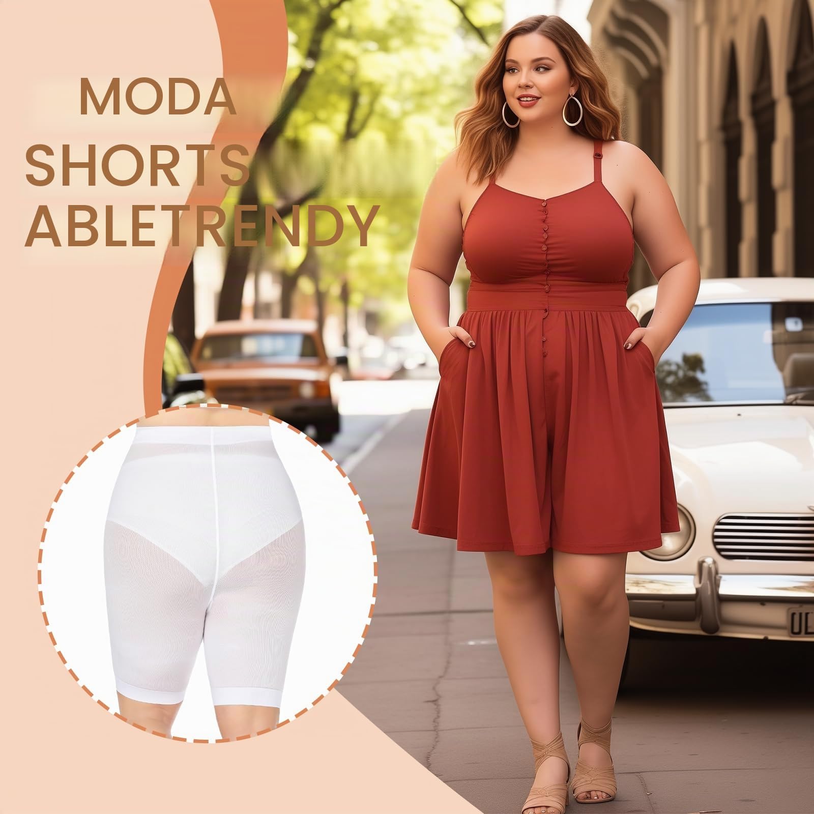 MANZI Pantalones cortos antirozaduras para mujer, ropa interior, pantalones cortos de seguridad, 3 unidades